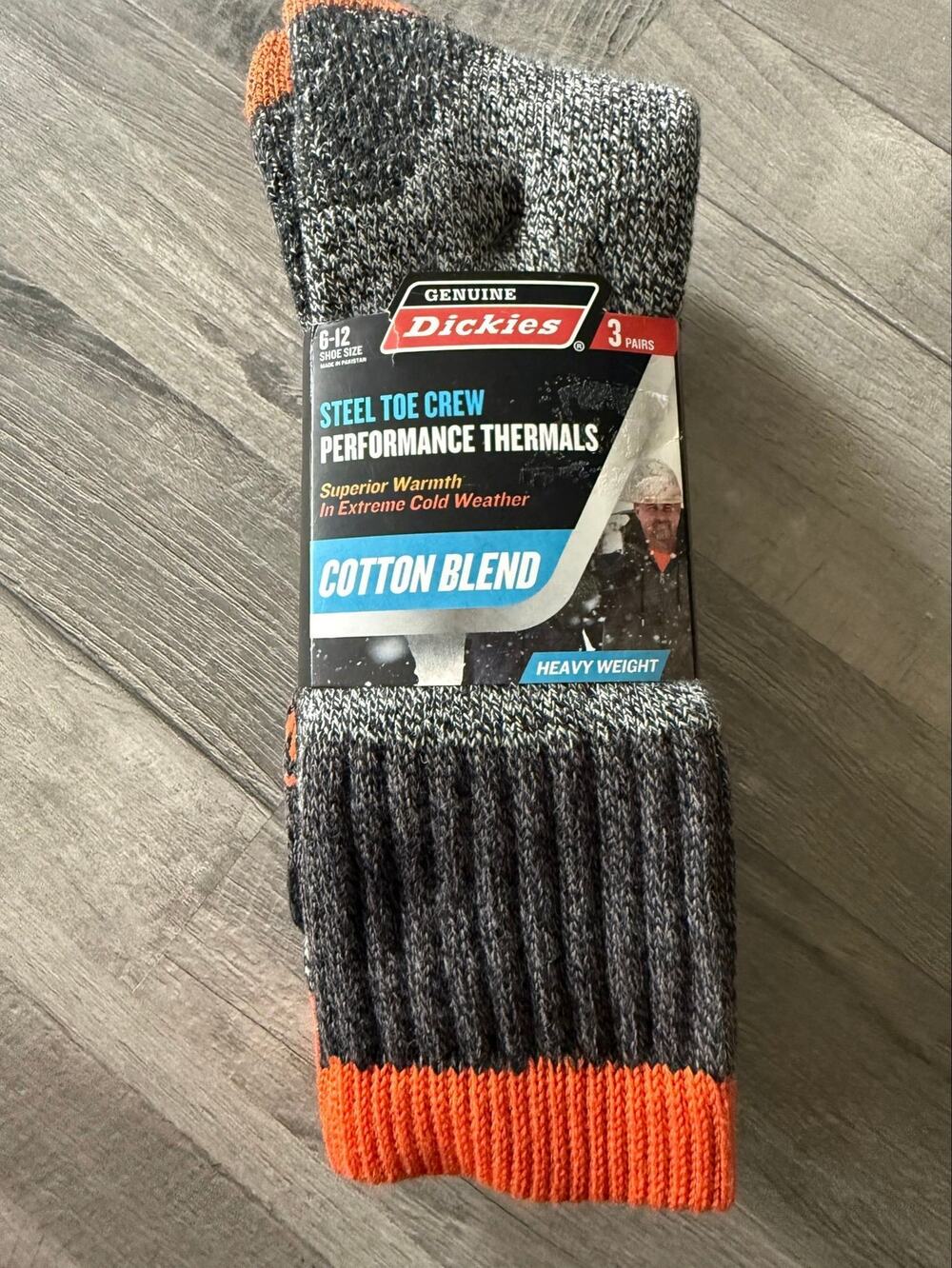 Dickies cotton blend socks 3 pairs steel toe crew